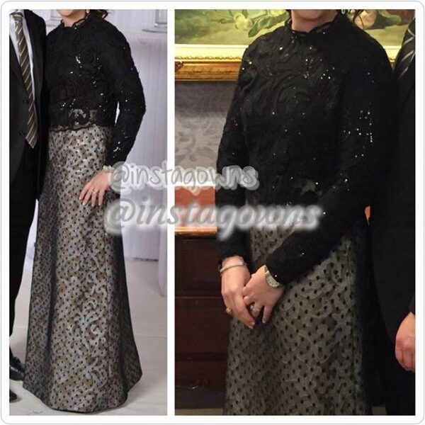 Black and Gold Gown for Sale