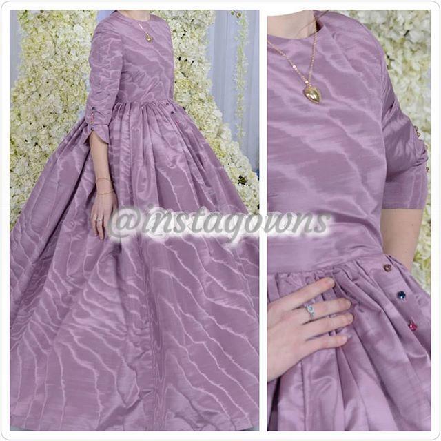 Marc Jacobs fabrics Lavender with colored Swarovski buttons from waist going down with two bows tied in the back on top Young Teenager Gown for Sale