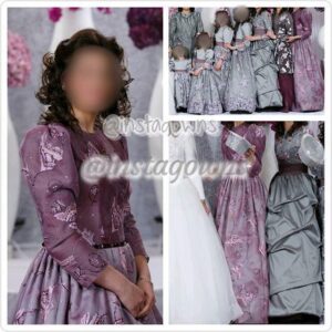 Beautifully Sewn Custom Design Beaded Purple/Lavender Very Elegant Gown for Sale