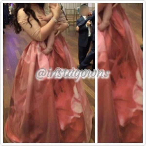 Mauve/Pink Custom made with Oscar de la Renta material Gown for Rent or Sale