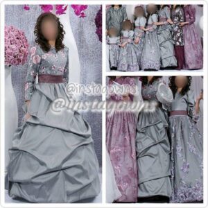 Beautifully Sewn Custom Design Beaded Purple/Lavender Very Elegant Gown for Sale