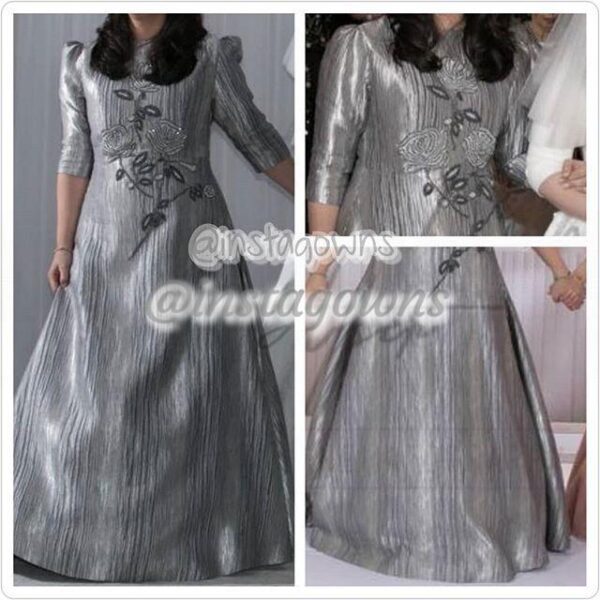 Miri’s Very Flattering Mother of the Bride Hand Beaded Gown for Sale