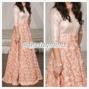 Stunning Custom made Pink Gown for Rent