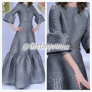 Beautiful Grey & Silver Exquisite Teen Gown for Sale