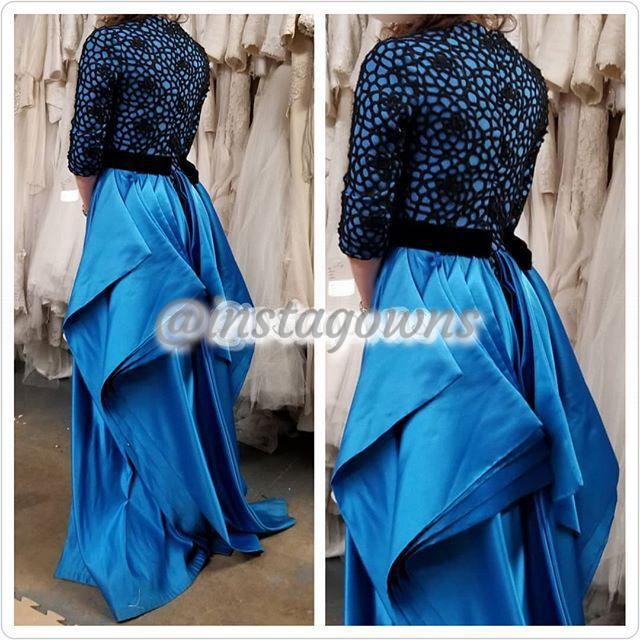Stand out Original Sarelli Blue/Black Beautiful Detail Gown for Sale