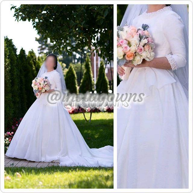 Gorgeous Stunning Custom made Hand Beaded Ivory Losner Bridal Gown for Sale