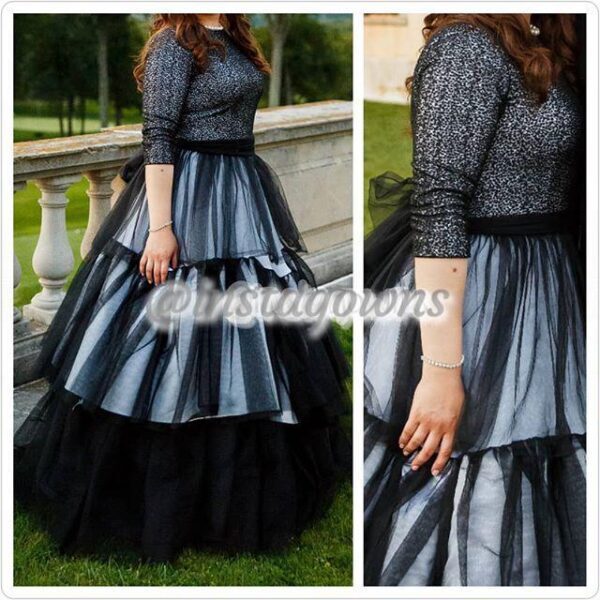 Exquisite Black & White Ball Gown for Sale