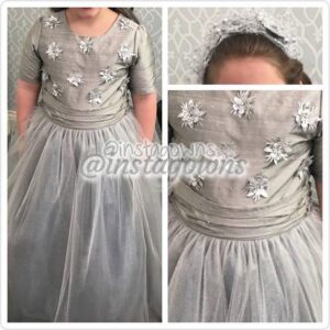 Beautiful Silver/Grey Girls Gown for Sale