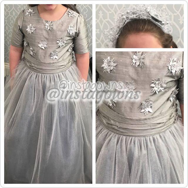 Beautiful Silver/Grey Girls Gown for Sale