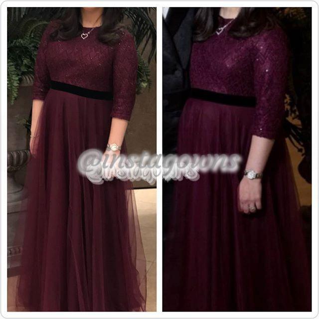 Burgundy Maternity Gown for Sale