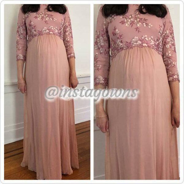 Gorgeous Custom made Blush/Pink Maternity Gown for Rent