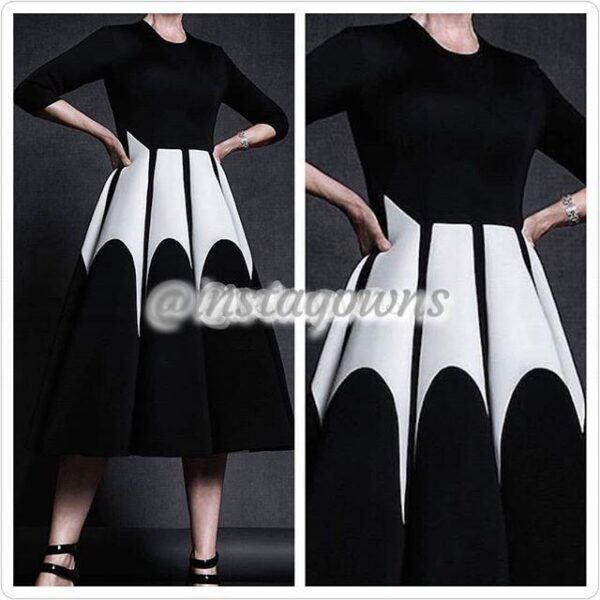 Custom made Black & White Scuba Dress for Sale