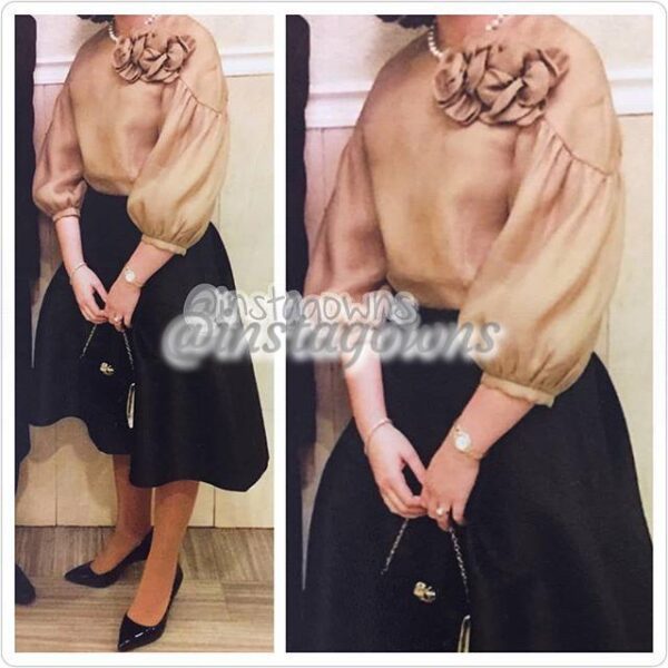 Beautiful Black and Gold Custom made Dress for Sale