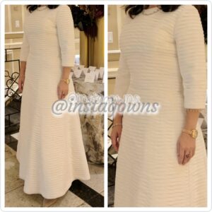 Finds & Co. Cream Ivory Pleated Princess Style Gown for Sale