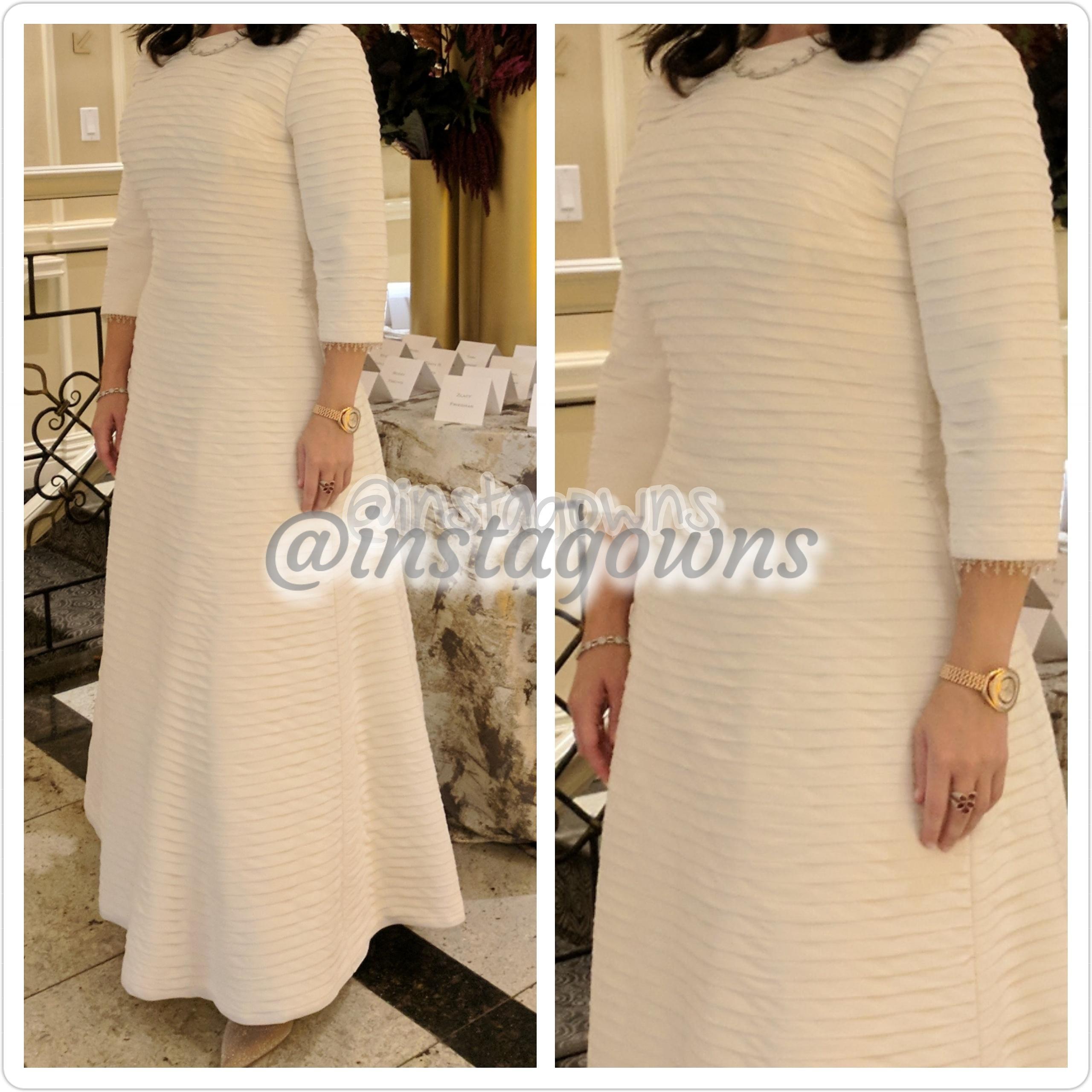 Finds & Co. Cream Ivory Pleated Princess Style Gown for Sale