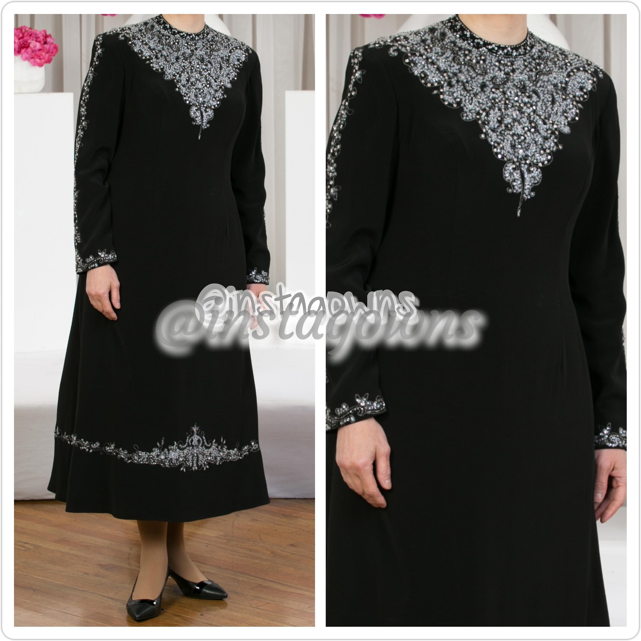 Finds & Co. Beautiful Beaded Navy Mother of the Bride Dress for Sale