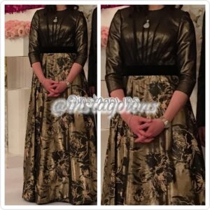 Classy Black & Gold Slenderizing Gown for Sale