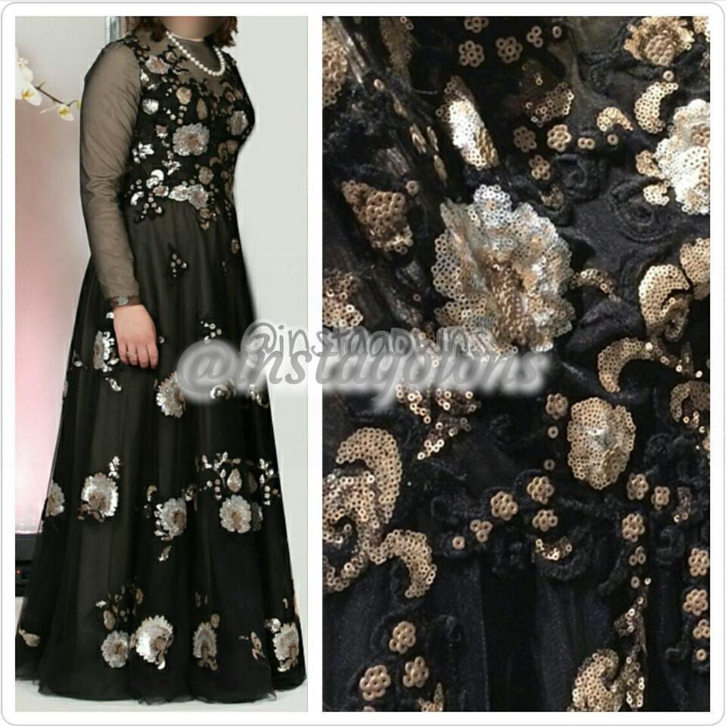 Custom made Black and Champagne European Designer Mother/Sister of the Bride Gown for Sale