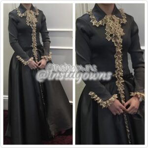 European Grey Sister of the Bride Gown for Sale