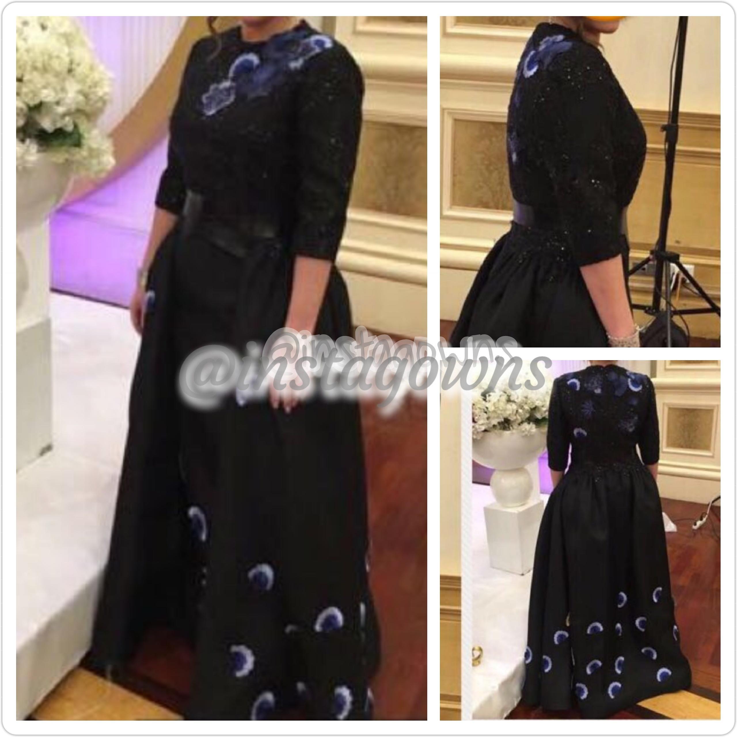 Custom made Black/Blue Mother of Groom Gown for Sale