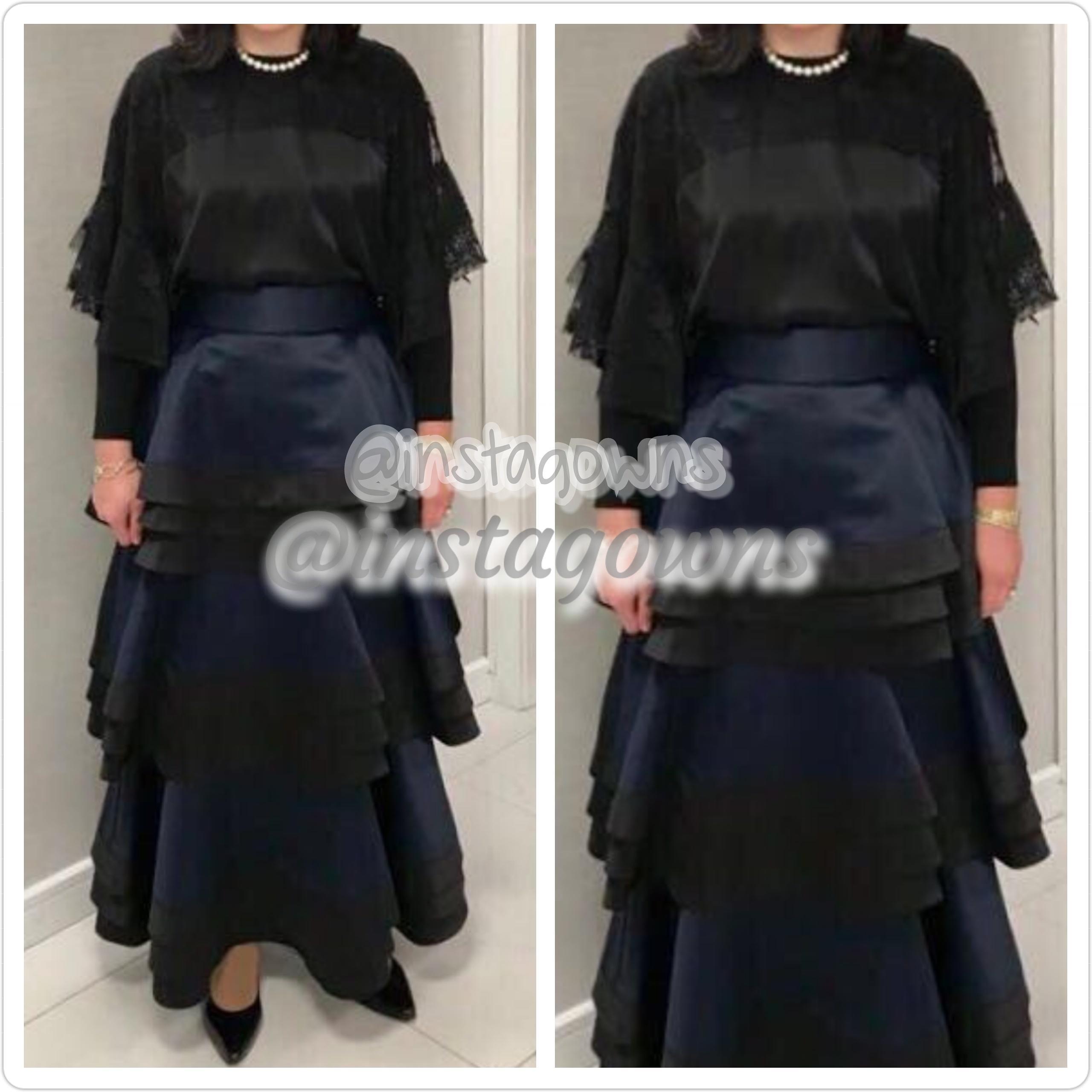 Beautiful Designer Sachin Babi/Alice Olivia Blue & Black Sister of Bride Gown for Sale