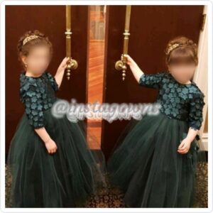 2 Custom Green Children’s Gown for Sale