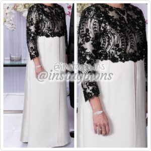 Maternity Mother of the Bride Black & White Gown for Sale