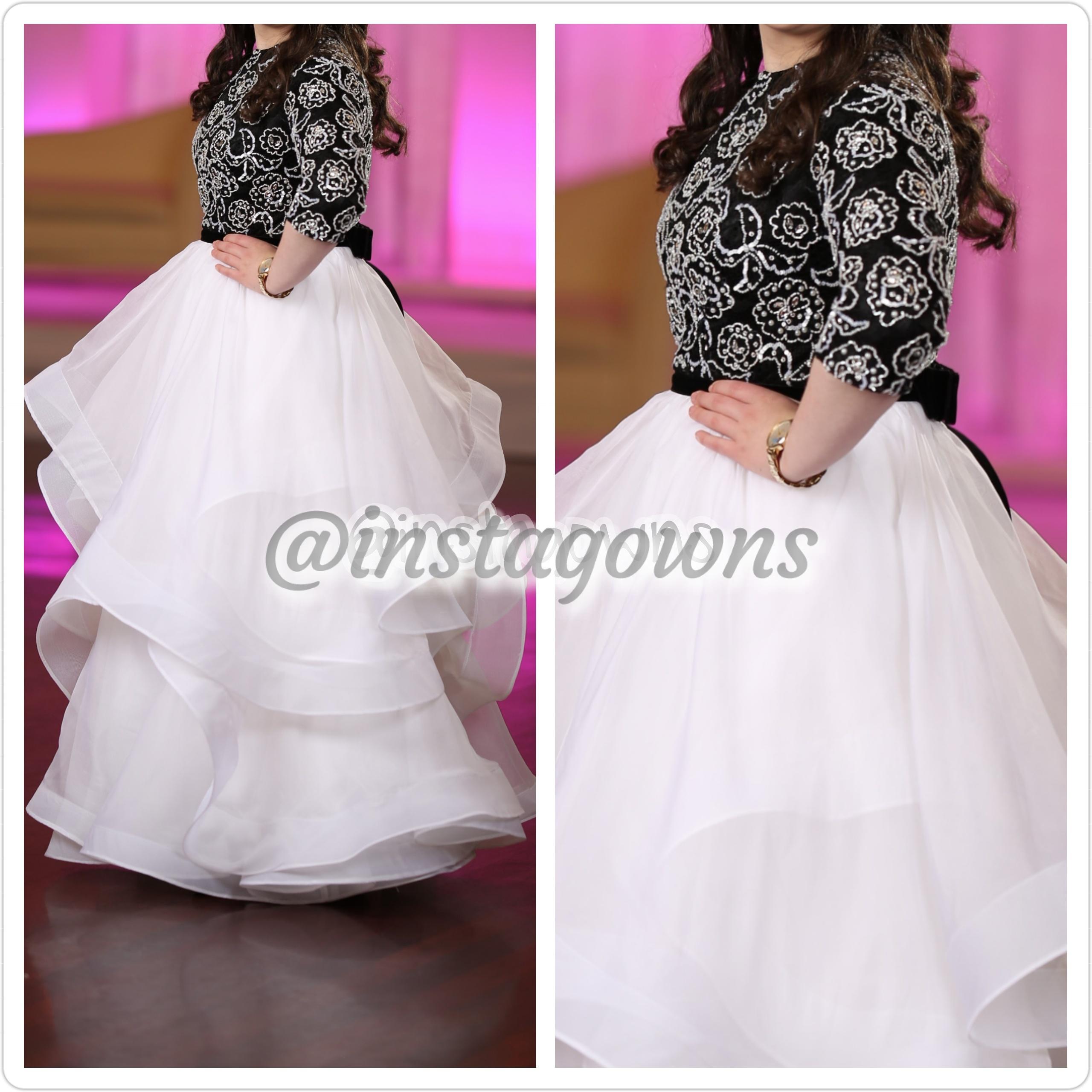 Gorgeous Sister of Bride Custom made with Black Velvet Gown for Rent or Sale