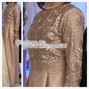 Elegant & Dreamy Sparkle Pale Rose C&M Collection Gown for Sale