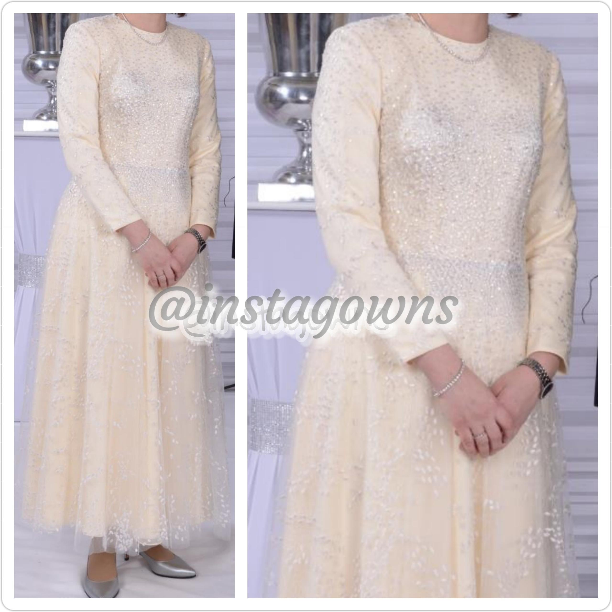 Mother of the Bride/Groom Gitty Porges Off White tulle with embroidered Silver Gray Gown for Sale