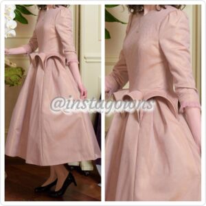 Unique Simple Elegance Custom made Beautiful Dusty Rose Cocktail Length Dress for Sale