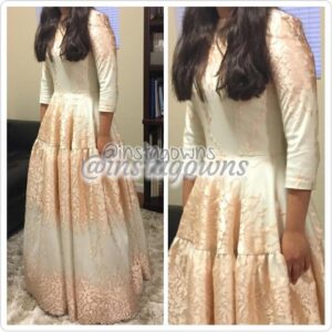 Stunning Exquisite Cream/Peach Gown for Rent or Sale