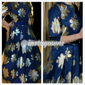 Blue & Gold Gown for Rent or Sale
