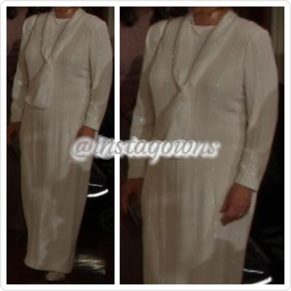 Finds and Co. Off White Beaded Mother of the Bride Gown for Sale