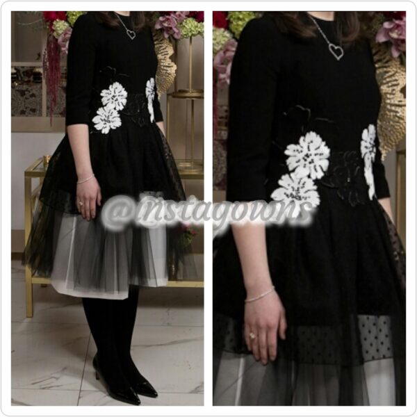 Celuette Black & White Elegant Dress for Sale