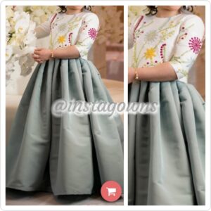 Custom Light Blue Girl Gown for Sale