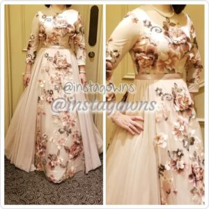Stunning Floral and Tulle Gown for Rent or Sale