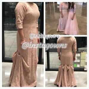 Stunning Miri Blush Lace Gown for Sale