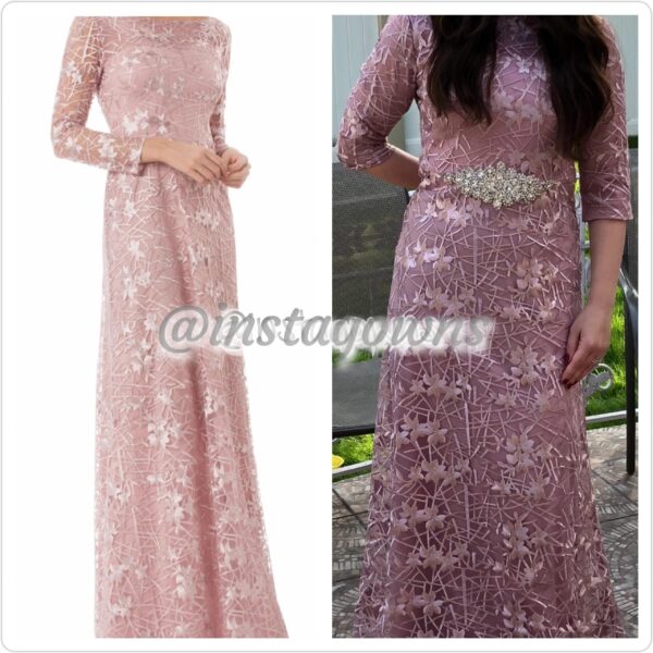 Embroidered Tulle Gown for Sale