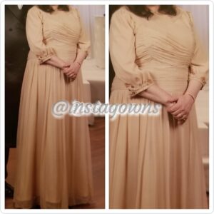 Stunning Finds & Co Coral/Soft Peach Mother of Bride Gown for Sale