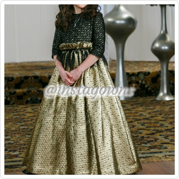 Custom made Black & Gold Childrens Gown for Sale