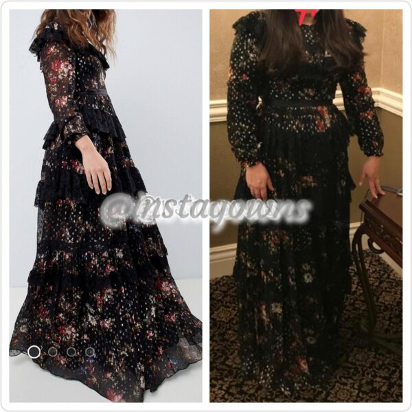 Beautiful Needle and Thread Black/Multi Beautiful Design Gown for Sale