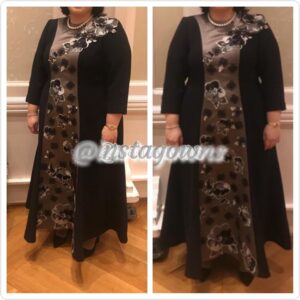 Young Custom Black & Gold Gown for Sale