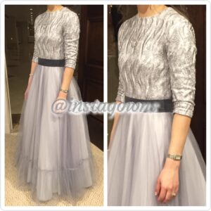 Exquiste Silver/Grey Gown for Sale