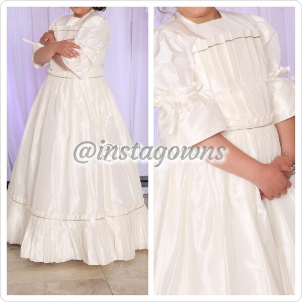 Custom Ivory Taffeta Designed Gown for Sale