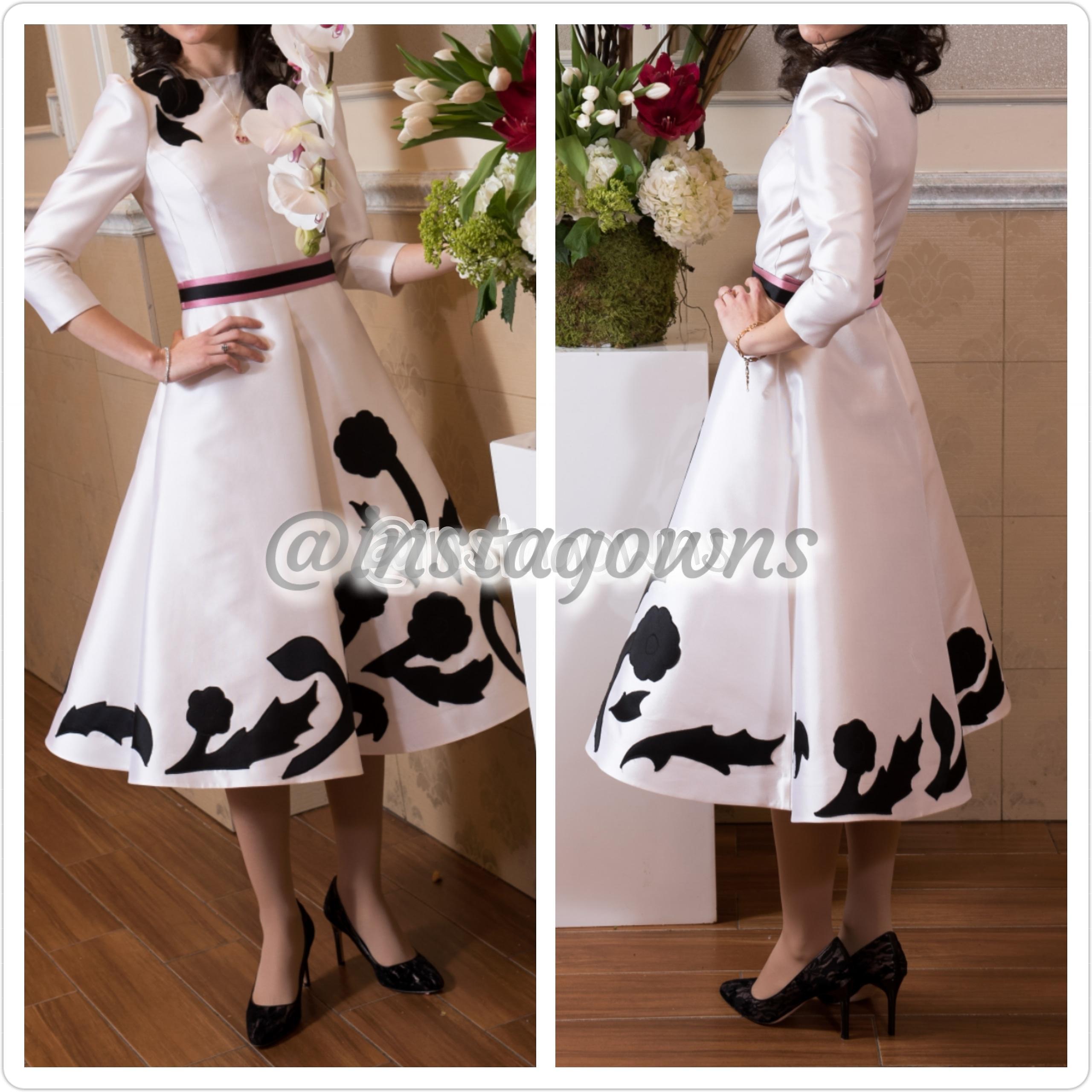 Custom Black & White Dress for Rent or Sale