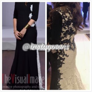 Stunning Raquel Black & White Raquel Gown for Sale