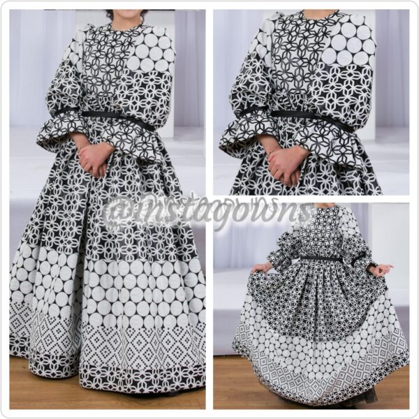 Stunning Black & White Gown for Sale