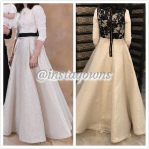 Custom by Esti's White & Black Gown for Sale