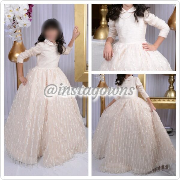 Georgeous Custom Ivory Little Girl Gown for Sale